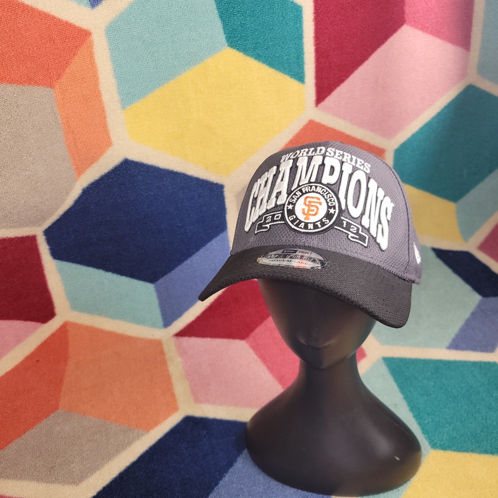 New Era 39THIRTY San Francisco Giants‎ 2012 World Series Champions Hat Grey M/L